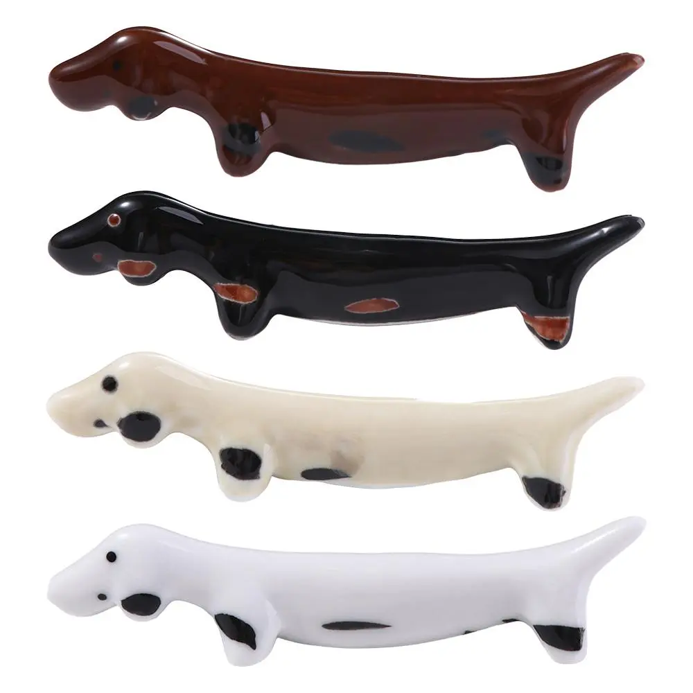 Home Decoration Kitchen Puppy Shaped Elegant Dachshund Cute Chopsticks Holder Chopstick Rest Tableware Rack Dinnerware Stand