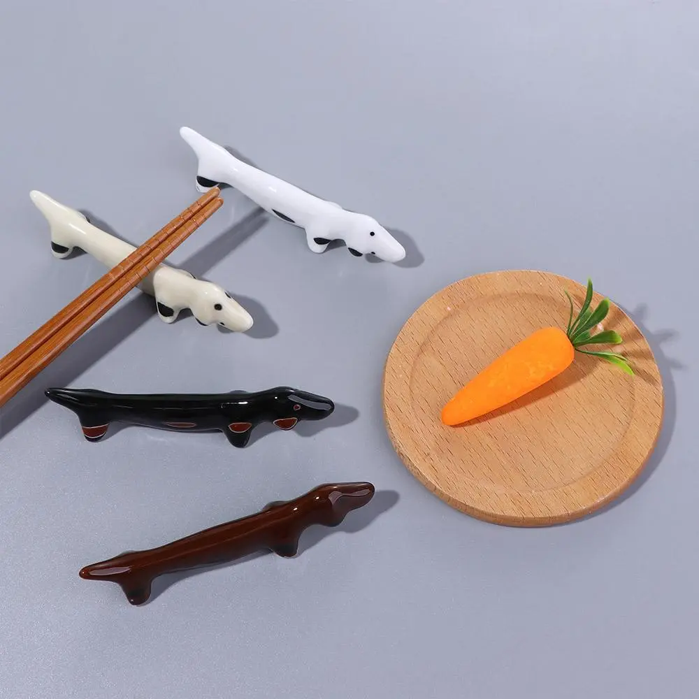 Home Decoration Kitchen Puppy Shaped Elegant Dachshund Cute Chopsticks Holder Chopstick Rest Tableware Rack Dinnerware Stand