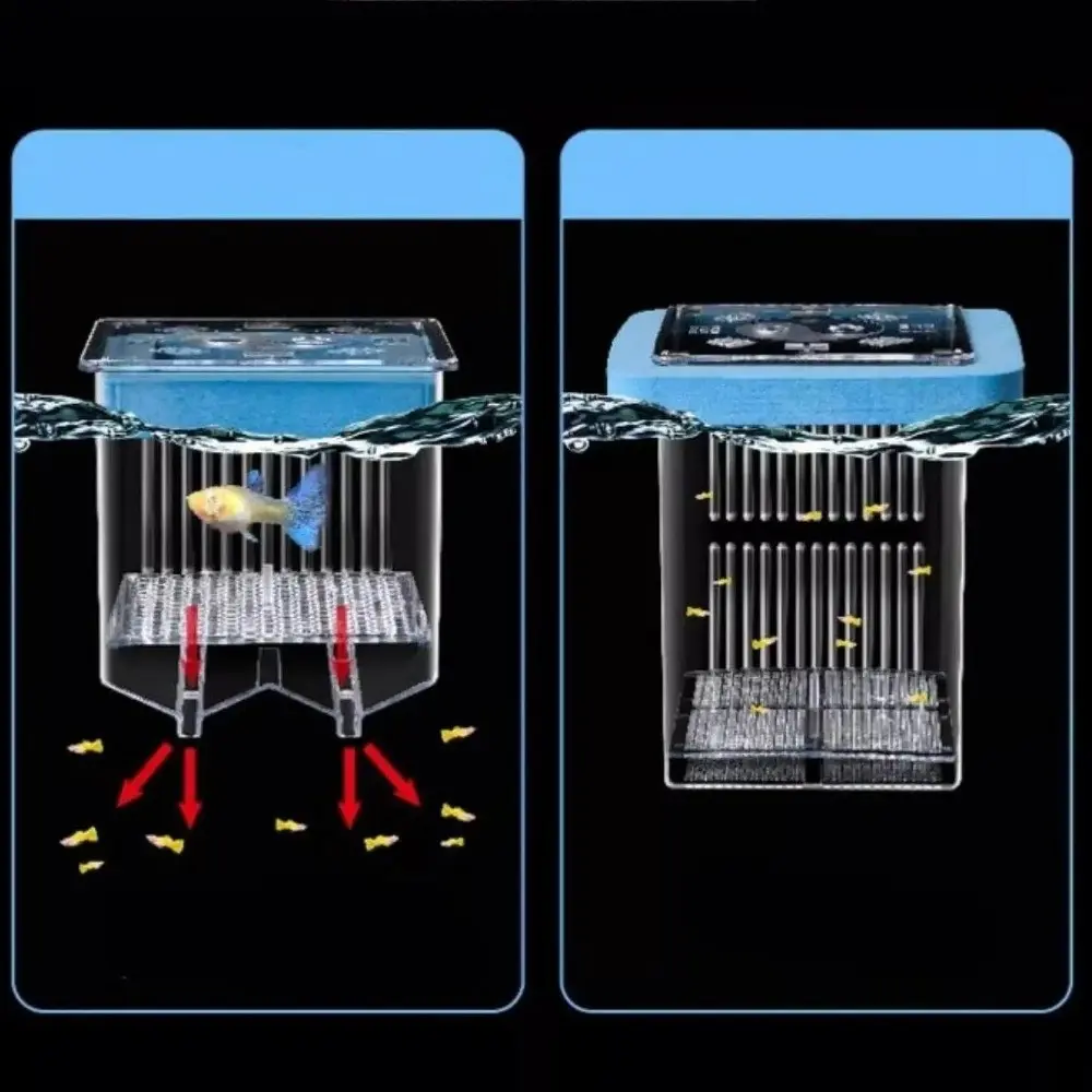Transparent Guppy Breeder Box Detachable Permeable Aquatic Life Hatchery Prevent Escape Fish Tank Divider For Small Fish
