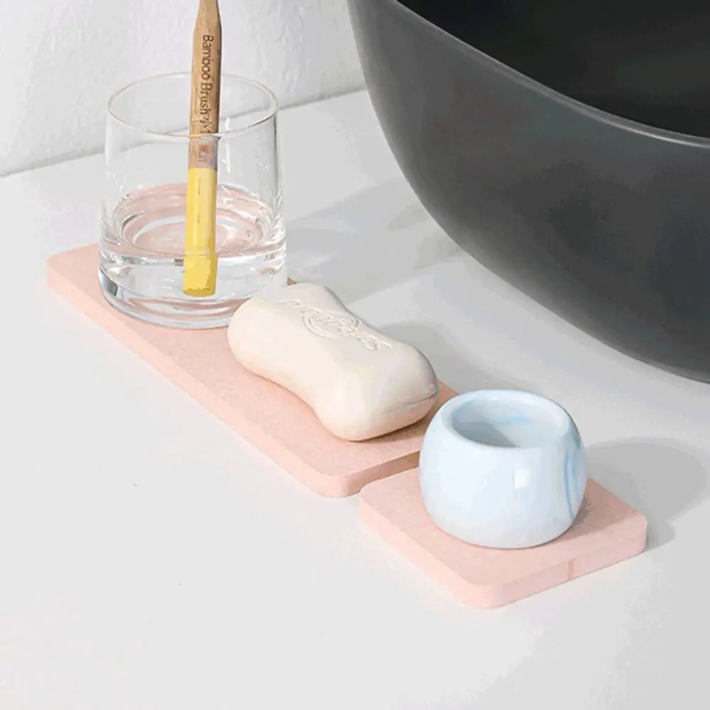 Household Quick Drying Diatomite Coaster Non-slip Thickened Water Absorbing Pad Dampproof Heat Resistant Diatomite Mat Bathroom
