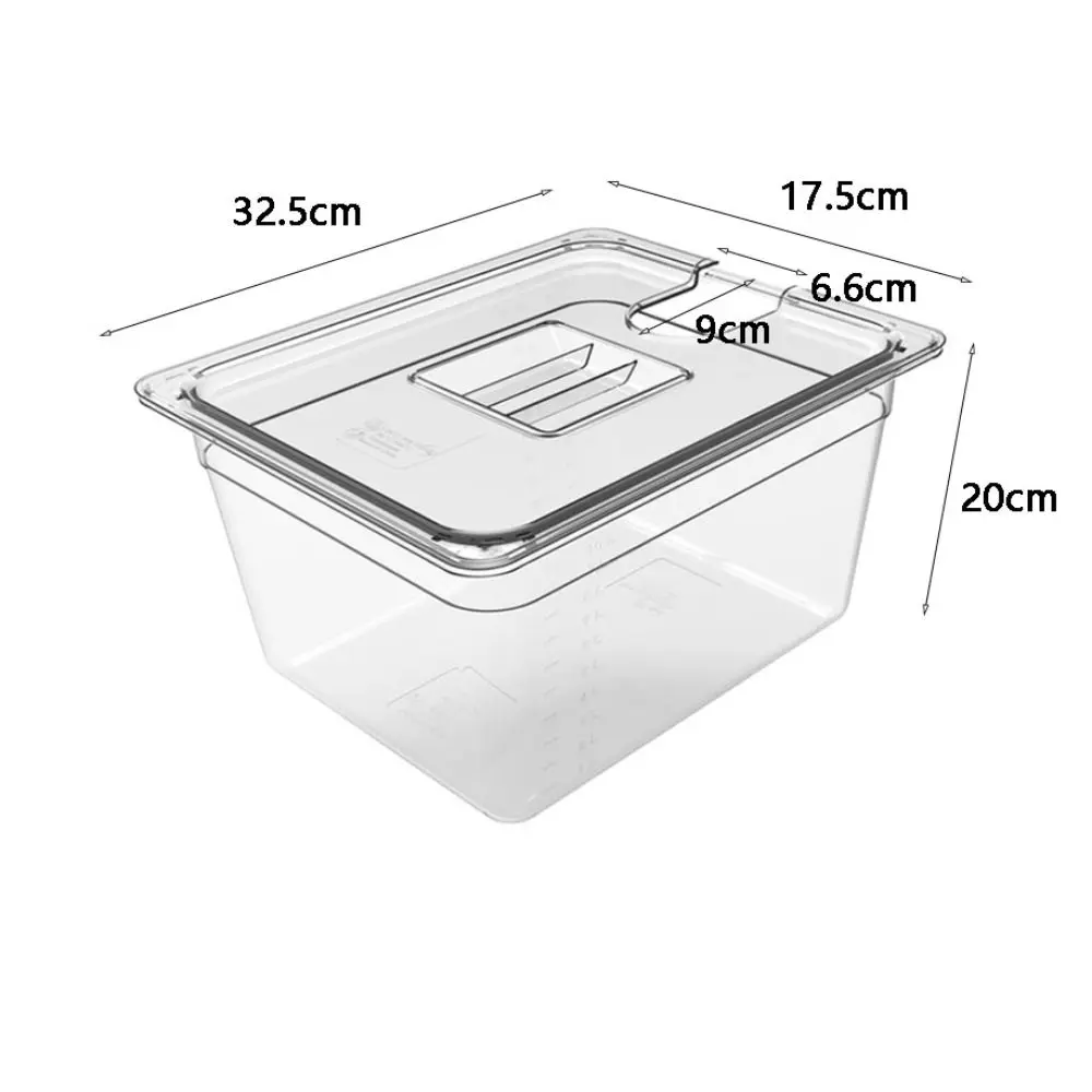 6L Sous Vide Cooker Container Food Grade Material Transparent Sous Vide Culinary Water Tank Thickening Sound Insulation Bathtub