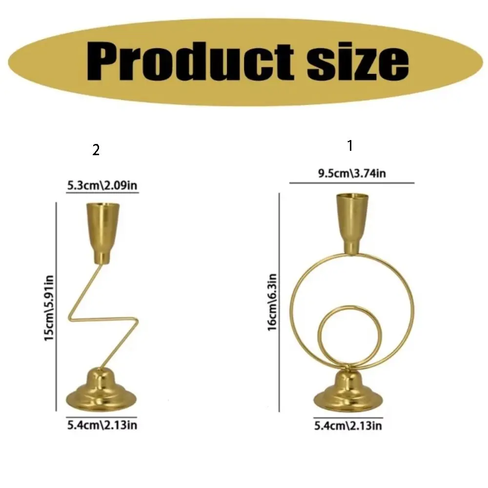 Light Luxury High-end Nordic Candle Holder Decorative Simple Gold Aromatherapy Stand Elegant Metal Candlestick Dinning Table