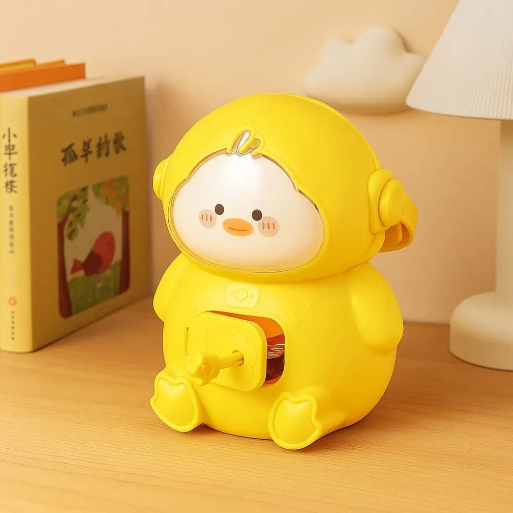 Creative Cute Duck Coin Bank with Key Duck Shaped Key To Unlock Coins Storage Box Large Capacity Portable