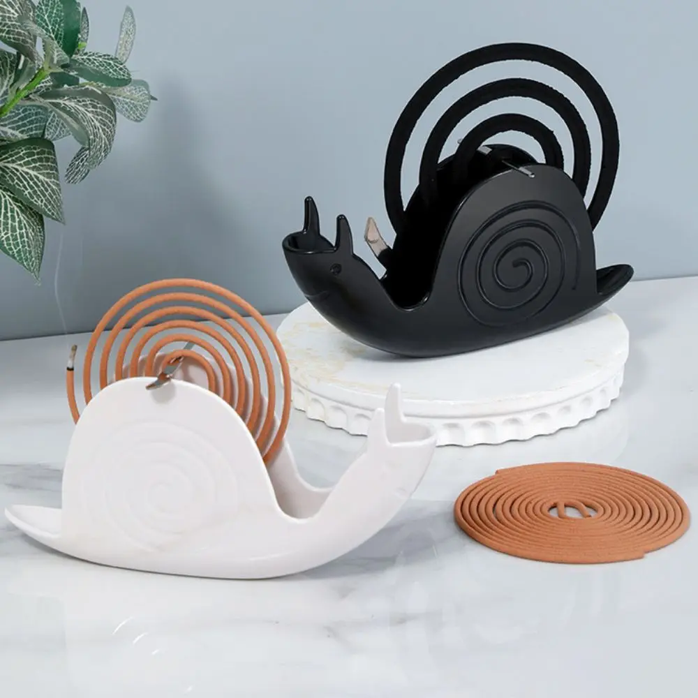 2 Pcs Reusable Snail Incense Holder Easy to Clean Non-toxic Mosquito Coil Vertical Stand Windproof Mosquito Coil Plate Indoor
