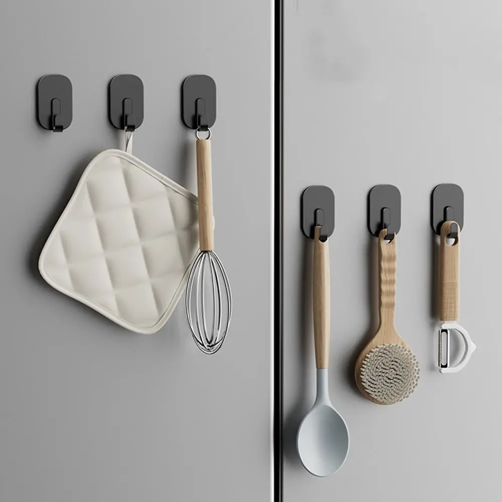 4Pcs Plastic Magnetic Hook Wall Hanging Reusable Refrigerator Magnets Hooks Decorative Key Towel Storage Holder Kitchen