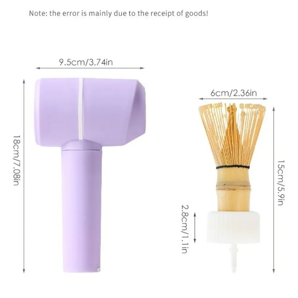 3 Gears Adjustable Electric Bamboo Whisk Type-C Charging Quickly Whisking Electric Matcha Brush Efficient Wireless