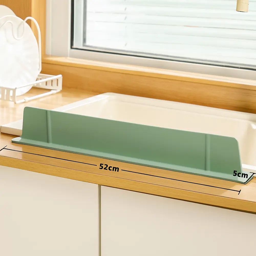Anti-Splash Anti-Splashing Water Plate Splash Guard Waterproof Silicone Sink Splash Guard Oil-Proof Extended Sink