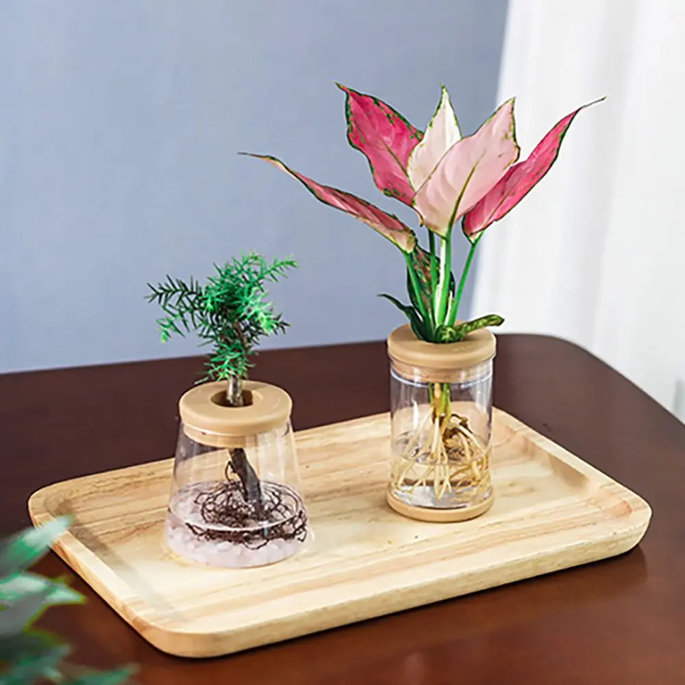 Aquatic Plant Transparent for Indoor/Outdoor Imitation Glass Flower Planter Garden Supplies Home Decor Hydroponic Flowerpot