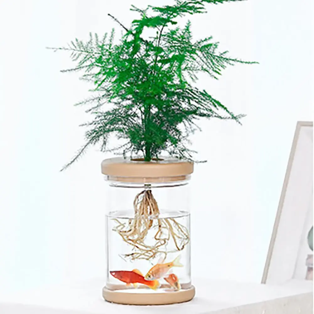 Aquatic Plant Transparent for Indoor/Outdoor Imitation Glass Flower Planter Garden Supplies Home Decor Hydroponic Flowerpot