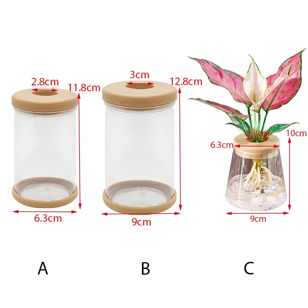 Aquatic Plant Transparent for Indoor/Outdoor Imitation Glass Flower Planter Garden Supplies Home Decor Hydroponic Flowerpot