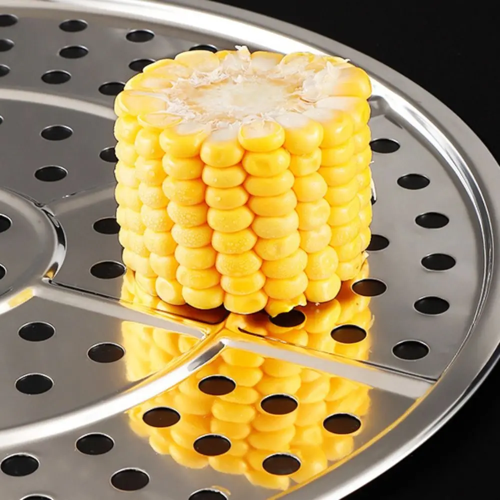 Durable Stainless Steel Steamer Rack Classic Round Steamer Tray Rustproof Steam Plate Bread