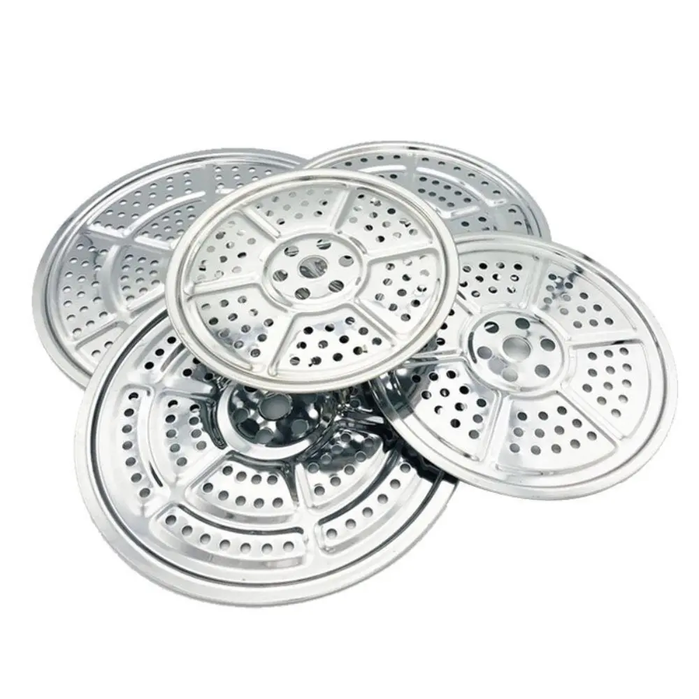 Durable Stainless Steel Steamer Rack Classic Round Steamer Tray Rustproof Steam Plate Bread