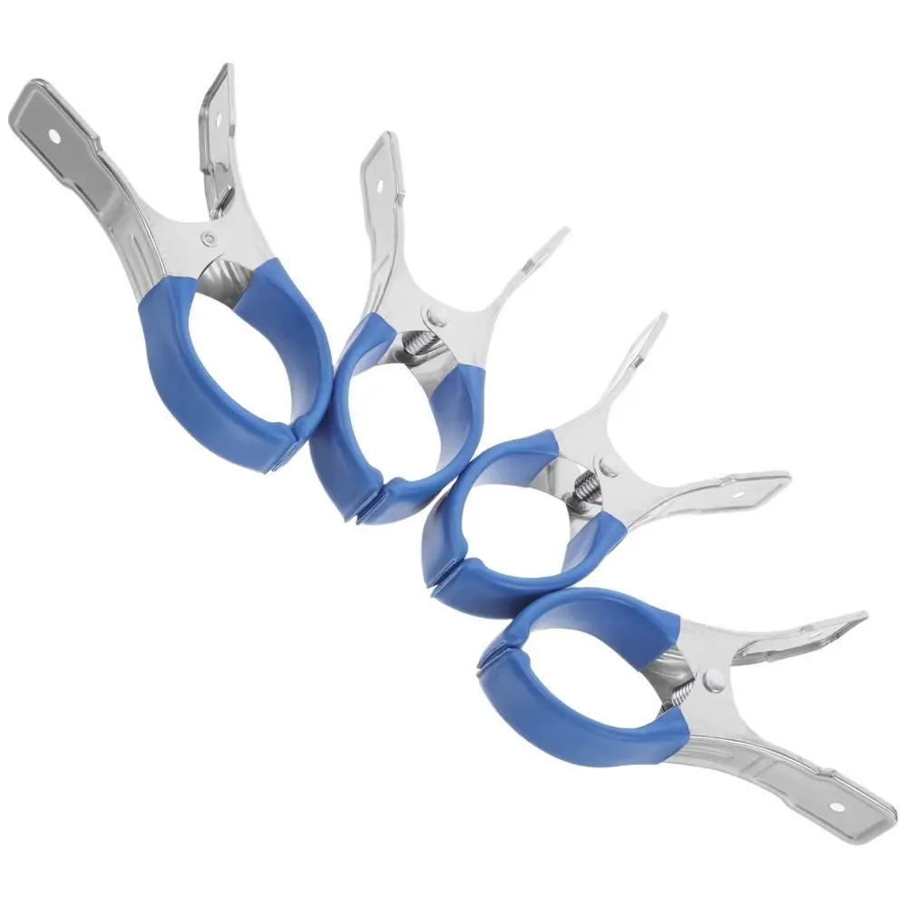 12Pcs Windproof Pool Cover Clips Stainless Steel Hanger with Plastic Handles Quilt Clip Fasteners Heavy Duty Clothes Pins
