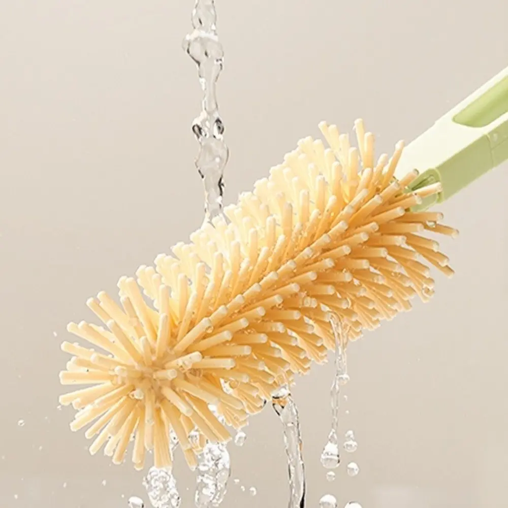 Silicone Baby Bottle Brush Set Soft Bristles with Storage Box Cup Cleaning Brushes Flexible Feeding Bottle Cleaners Newborn Care