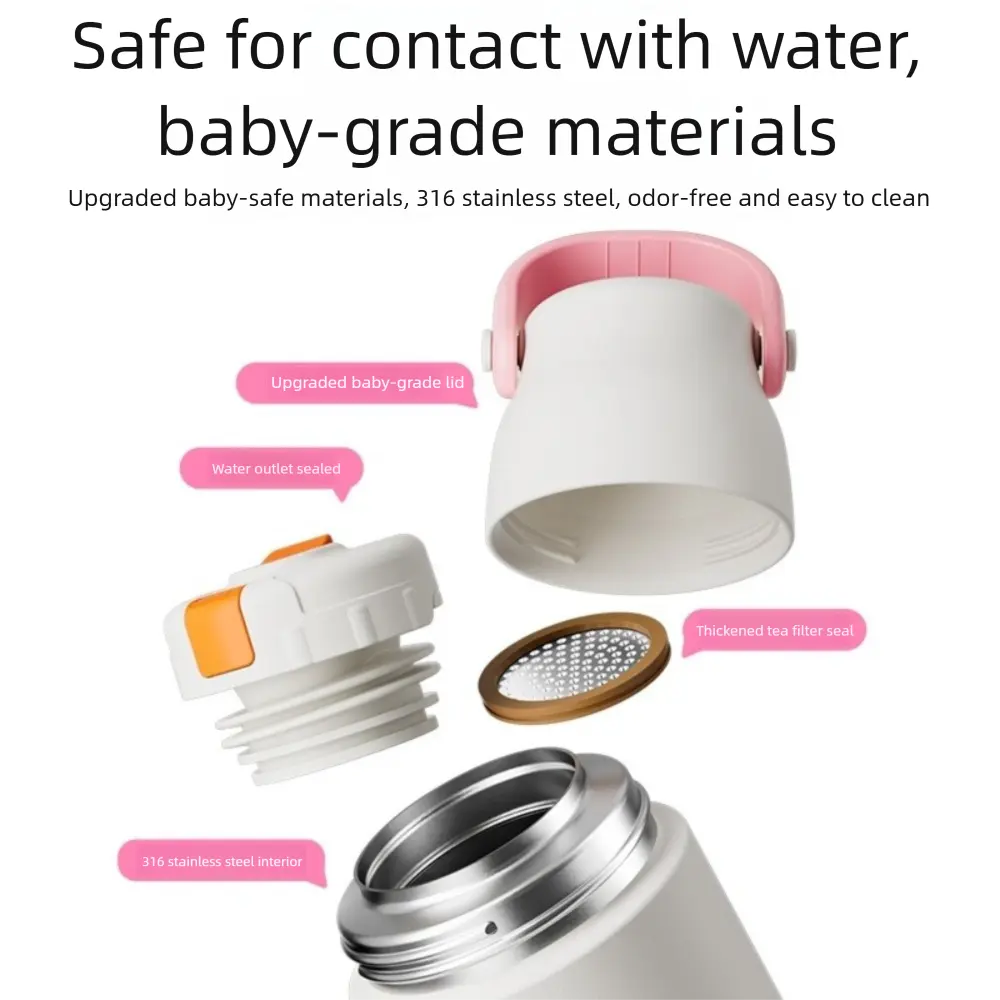 500ml Insulated Bottle 316 Stainless Steel Leak Proof Thermos Water Bottle Large Capacity Keeps Cold and Heat