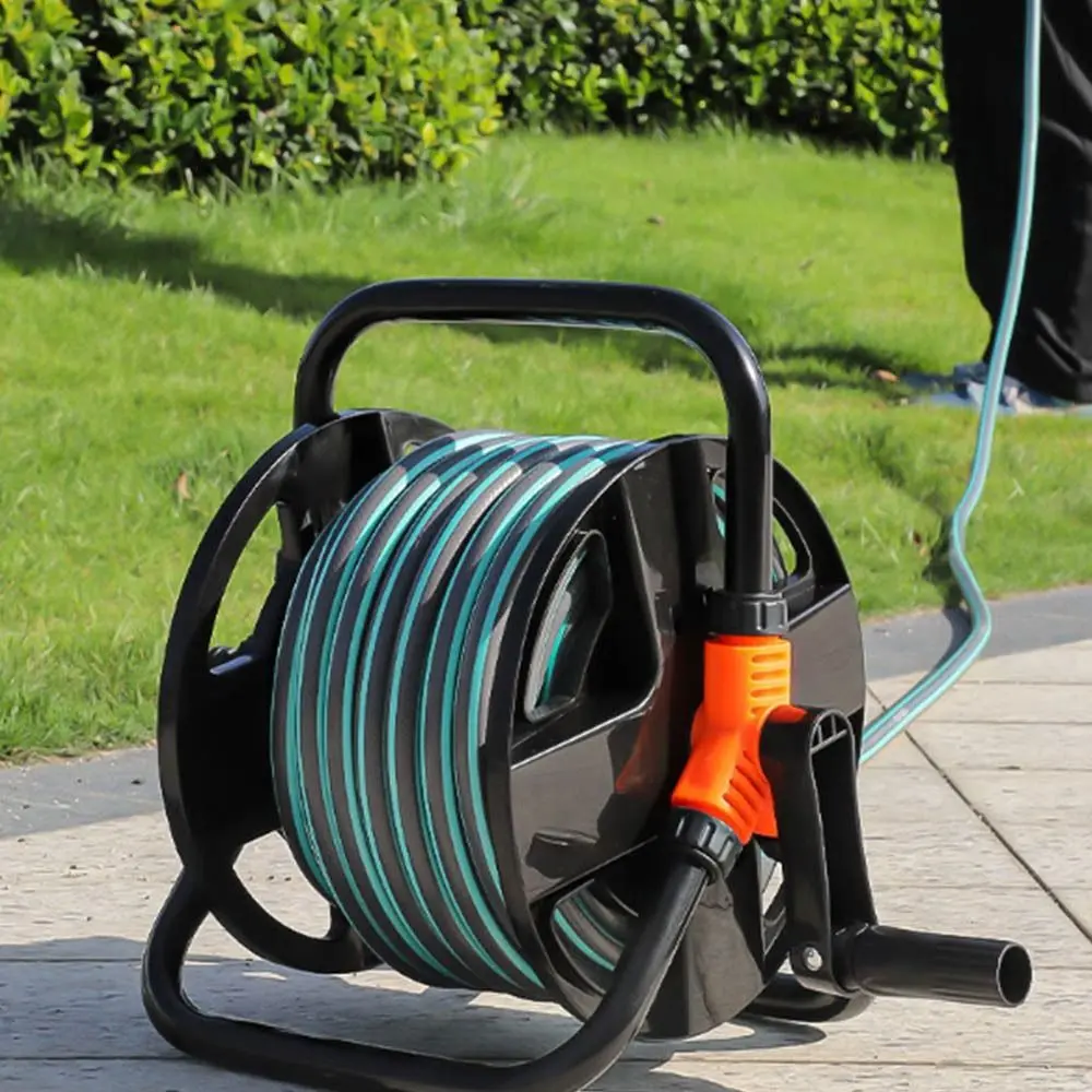 Efficient Organizer Hose Storage Reel Heavy Duty Sturdy Water Pipe Storage Rack Space Saving Strong Load-bearing Capacity