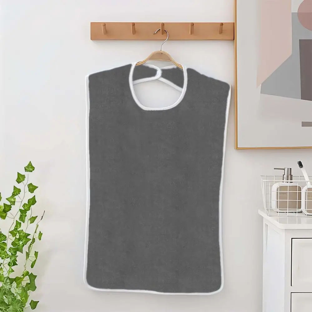 Adjustable Adult Bibs Stain Resistant Anti-oil Elderly Bib Soft Thicked Rice Pocket Bib Elderly Men And Women