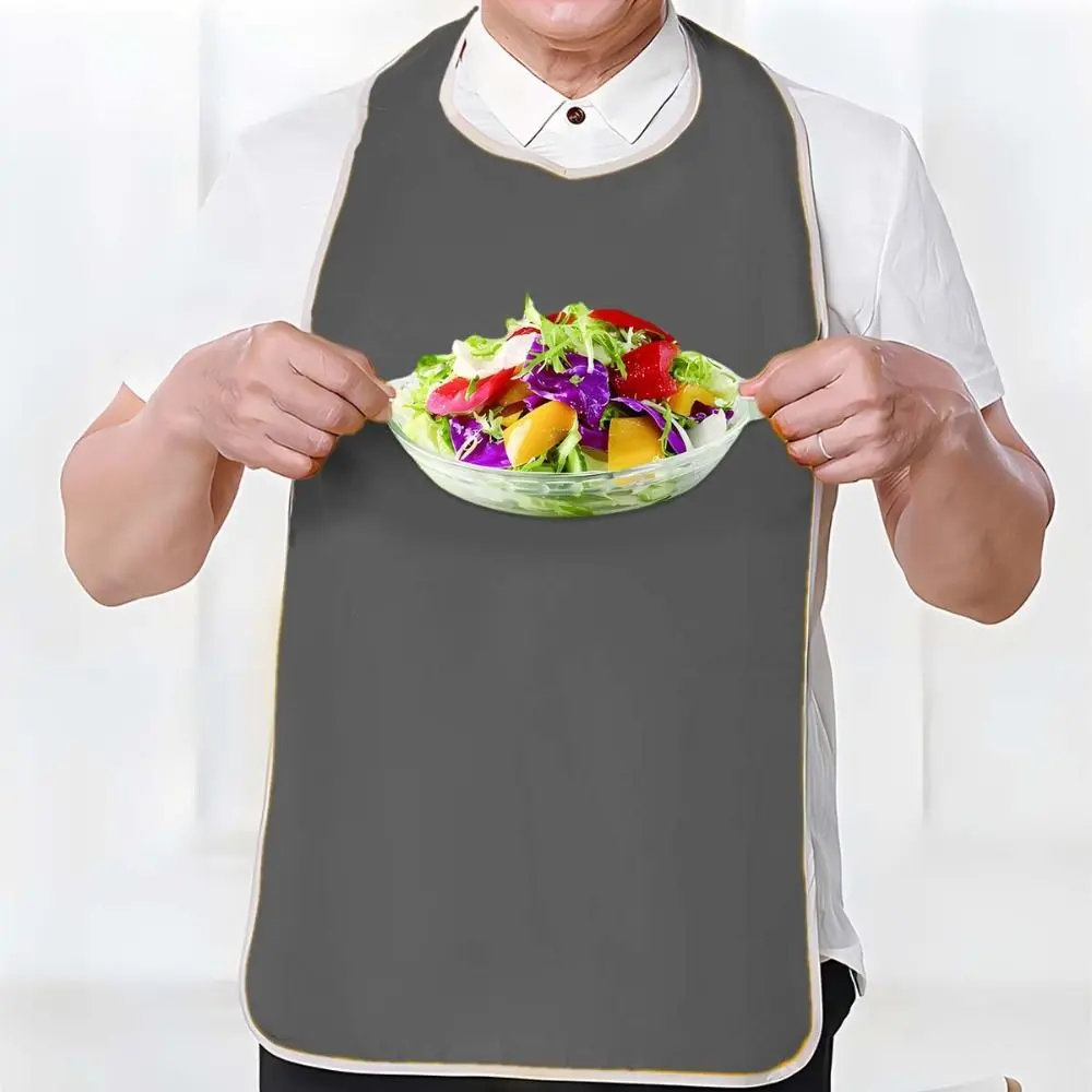 Adjustable Adult Bibs Stain Resistant Anti-oil Elderly Bib Soft Thicked Rice Pocket Bib Elderly Men And Women