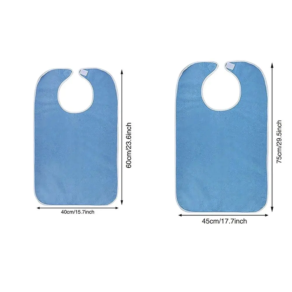 Adjustable Adult Bibs Stain Resistant Anti-oil Elderly Bib Soft Thicked Rice Pocket Bib Elderly Men And Women