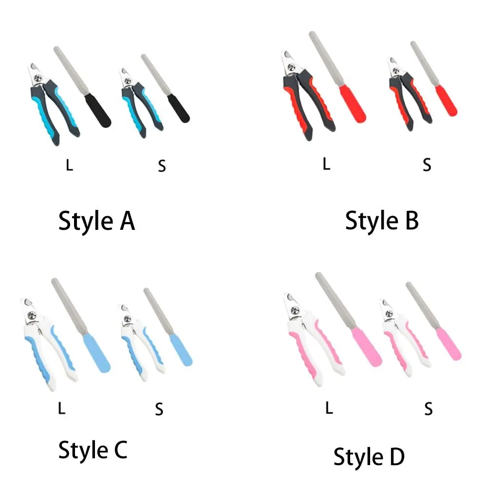 Stainless Steel Cat Nail Clippers Non-slip Handle Labor-Saving Cat Grooming Clippers with Safety Buckle
