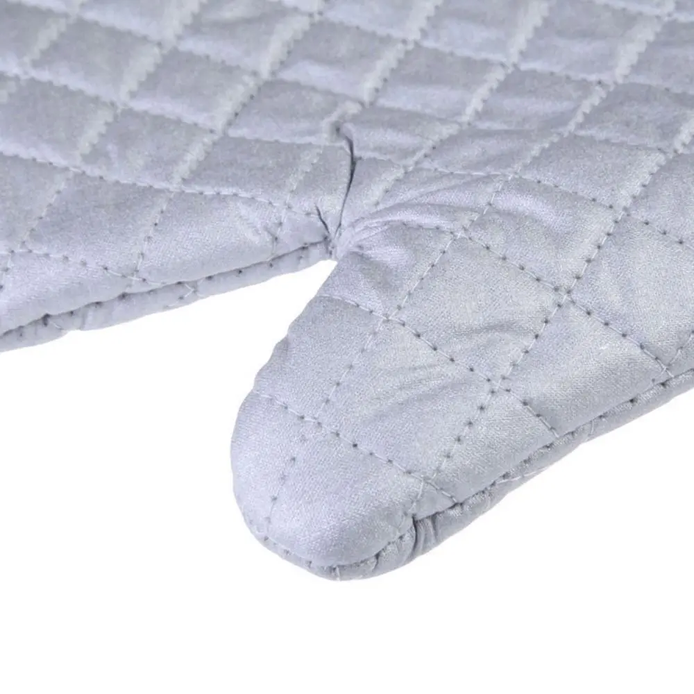 Heat Resistant Long Cotton Oven Mitts Anti-scald Insulated Extra Long Baking Gloves Thickened Cotton Lining