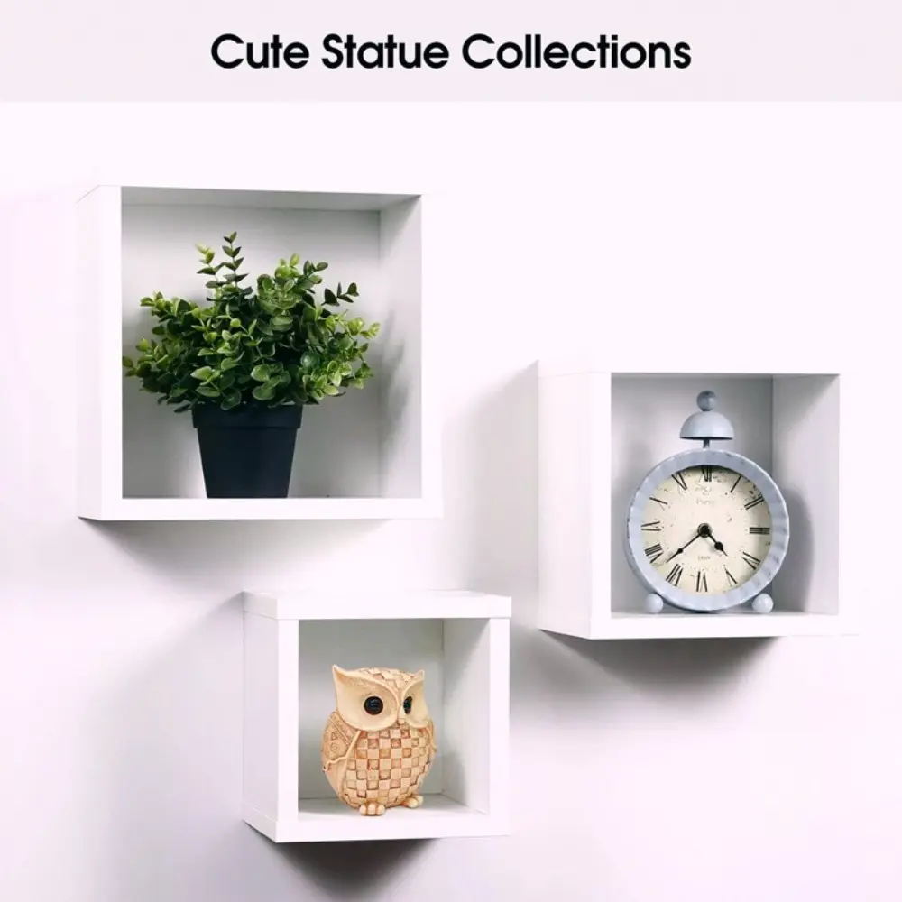 Vintage Mini Owls Figurines Cute Resin Crafts Lucky Owls Statue Realistic Waterproof Owls Desktop Ornaments