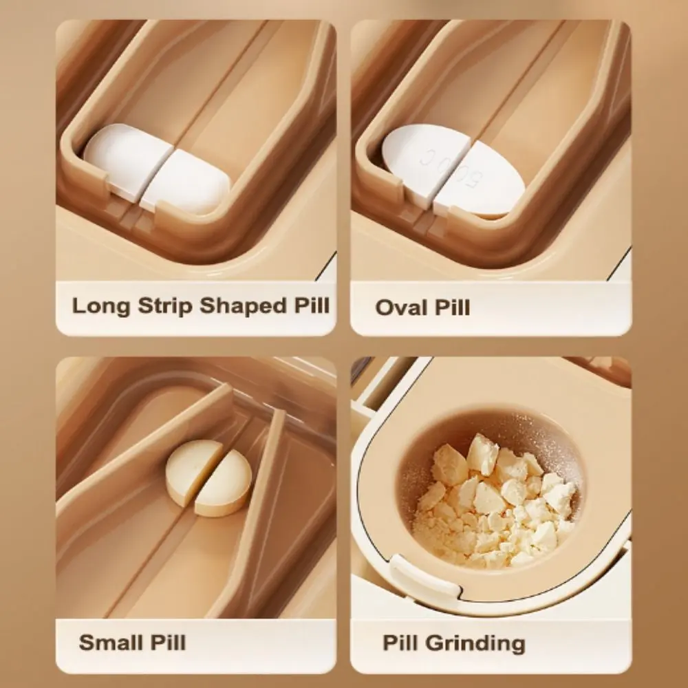 21/22 Grids Pill Dispenser Box Waterproof Large Capacity Medicine Storage Box Compact Pill Cutter Medicine Divider Case Outdoor