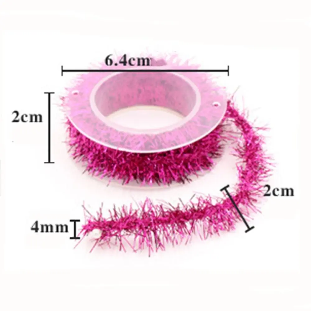 Christmas Tree Ornament 1.5M Tinsel Hanging Rattan Multicolor Flashing Colorful Ribbon Shapeable Gold Silver Wire Wedding