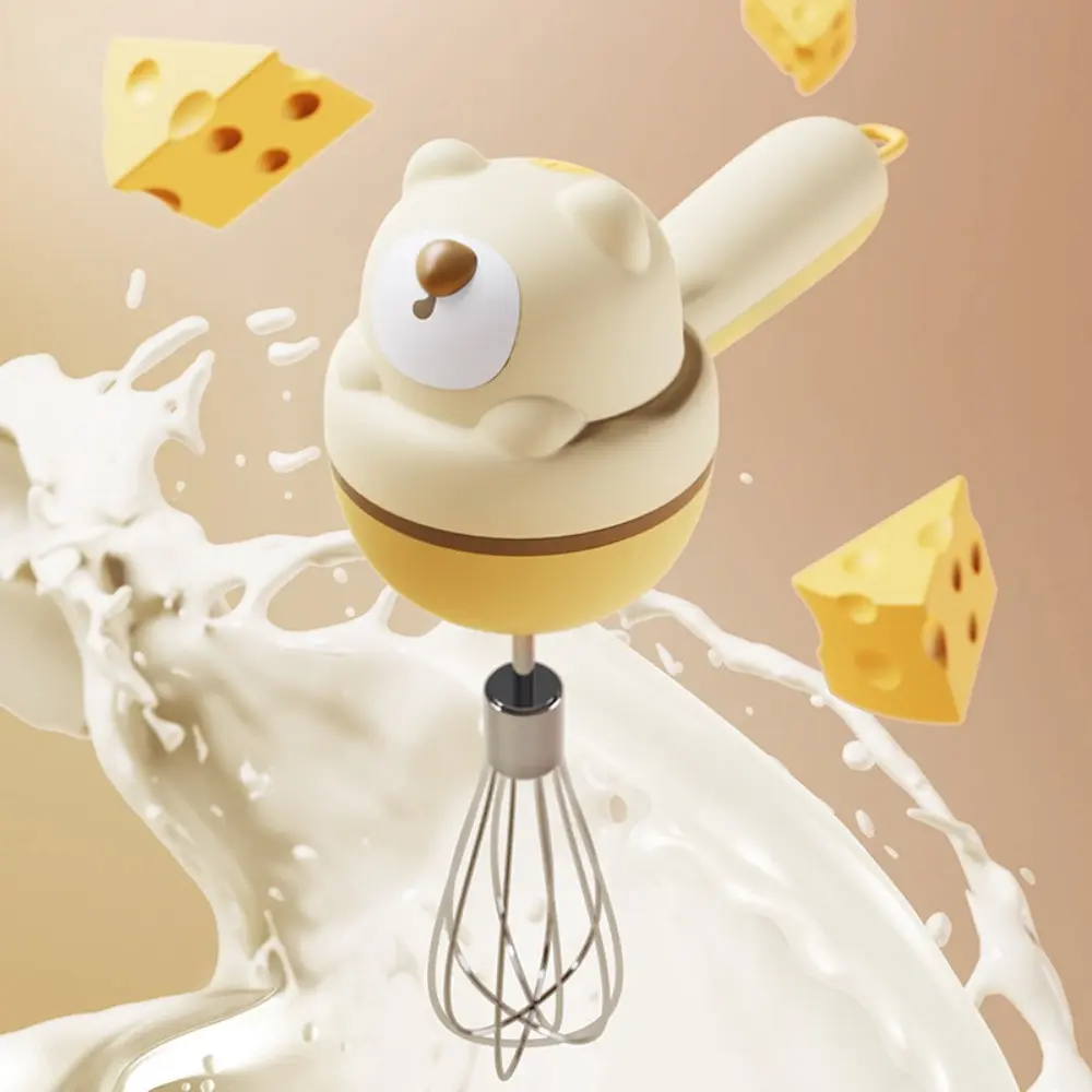 Household Handheld Bear Electric Eggs Beater Labor-saving Rechargeable Egg Whisks Cordless Egg Mixer Cake