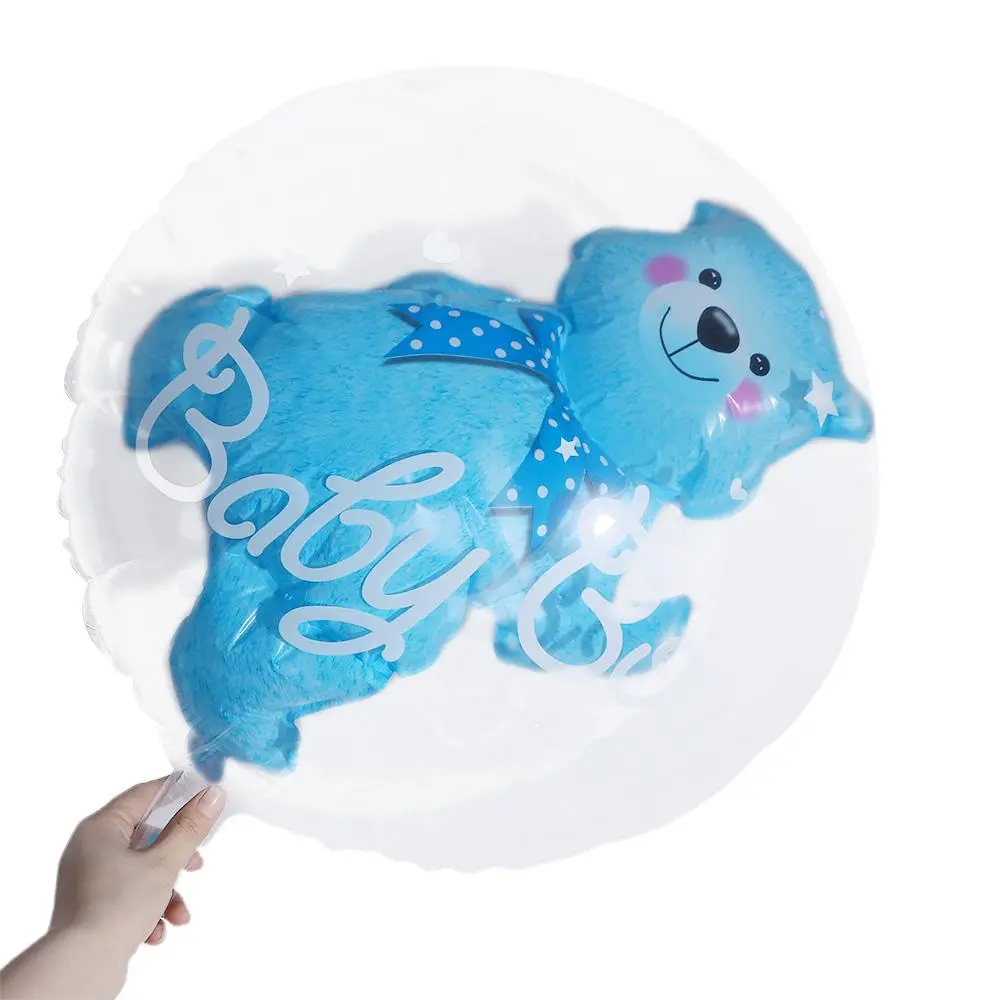 Decoration 24inch Foil Baby Boy Girl Blue Pink Transparent Party Supplies Balloons Bear Globos