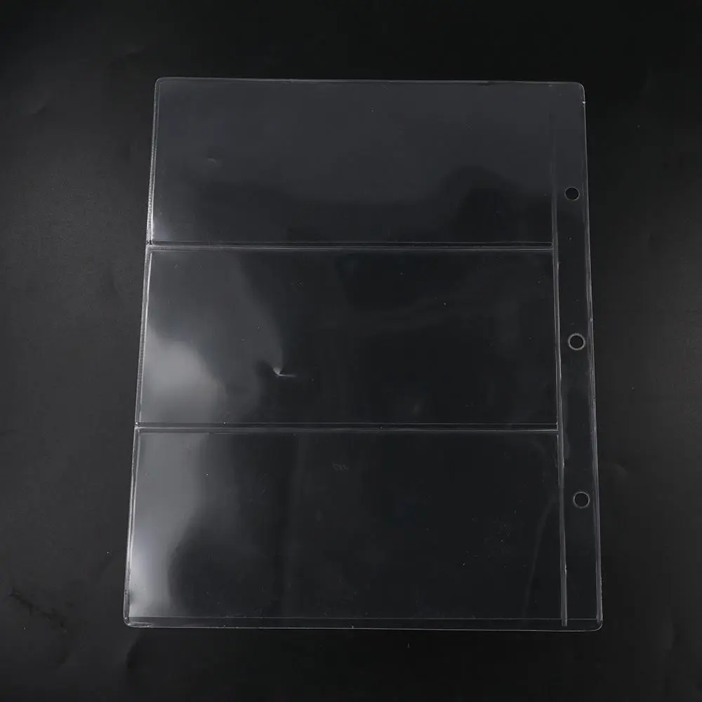 Money Storage Album Accessory Collection Supplies 3 holes leaflet  Paper Money Album Currency Banknote Collecting Album leaflet