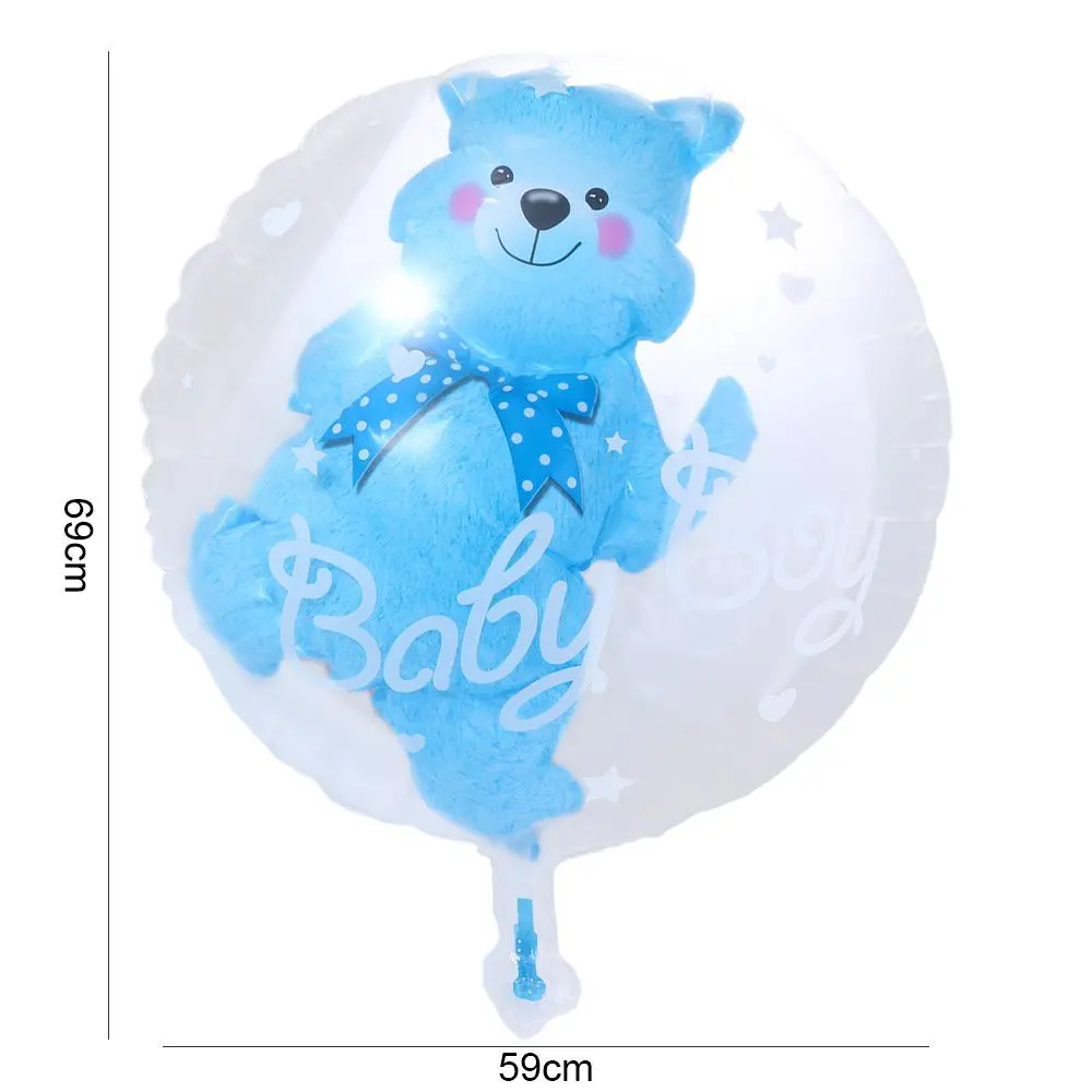 Decoration 24inch Foil Baby Boy Girl Blue Pink Transparent Party Supplies Balloons Bear Globos