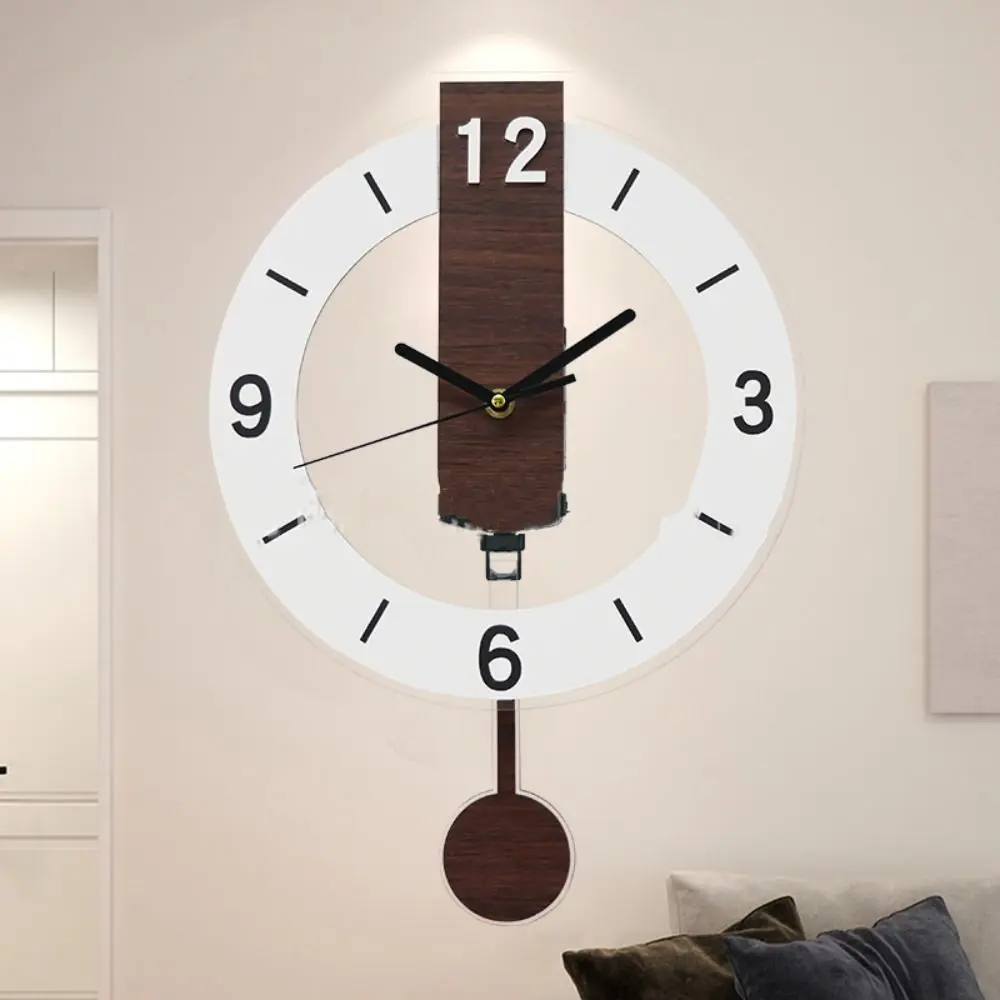 Creative Minimalist Hanging Clock Acrylic Silent Digital Wall Clock Vintage Scale Clock School