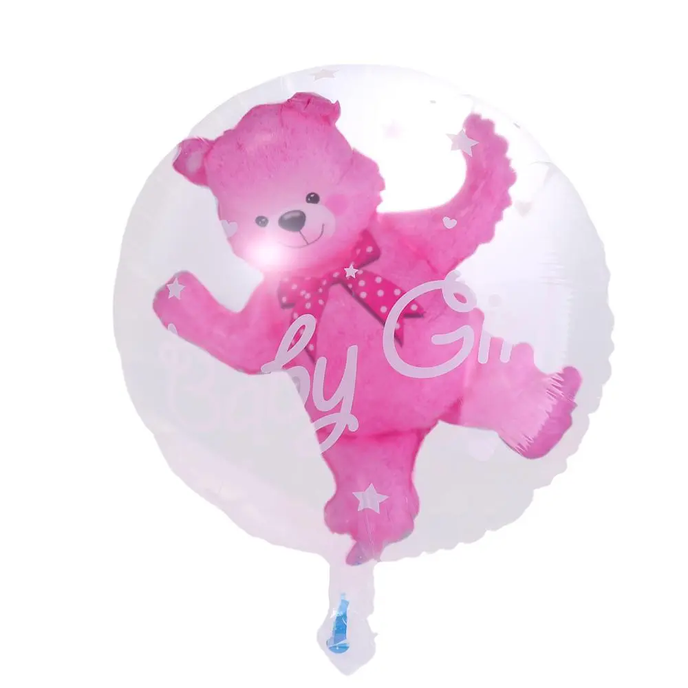 Decoration 24inch Foil Baby Boy Girl Blue Pink Transparent Party Supplies Balloons Bear Globos