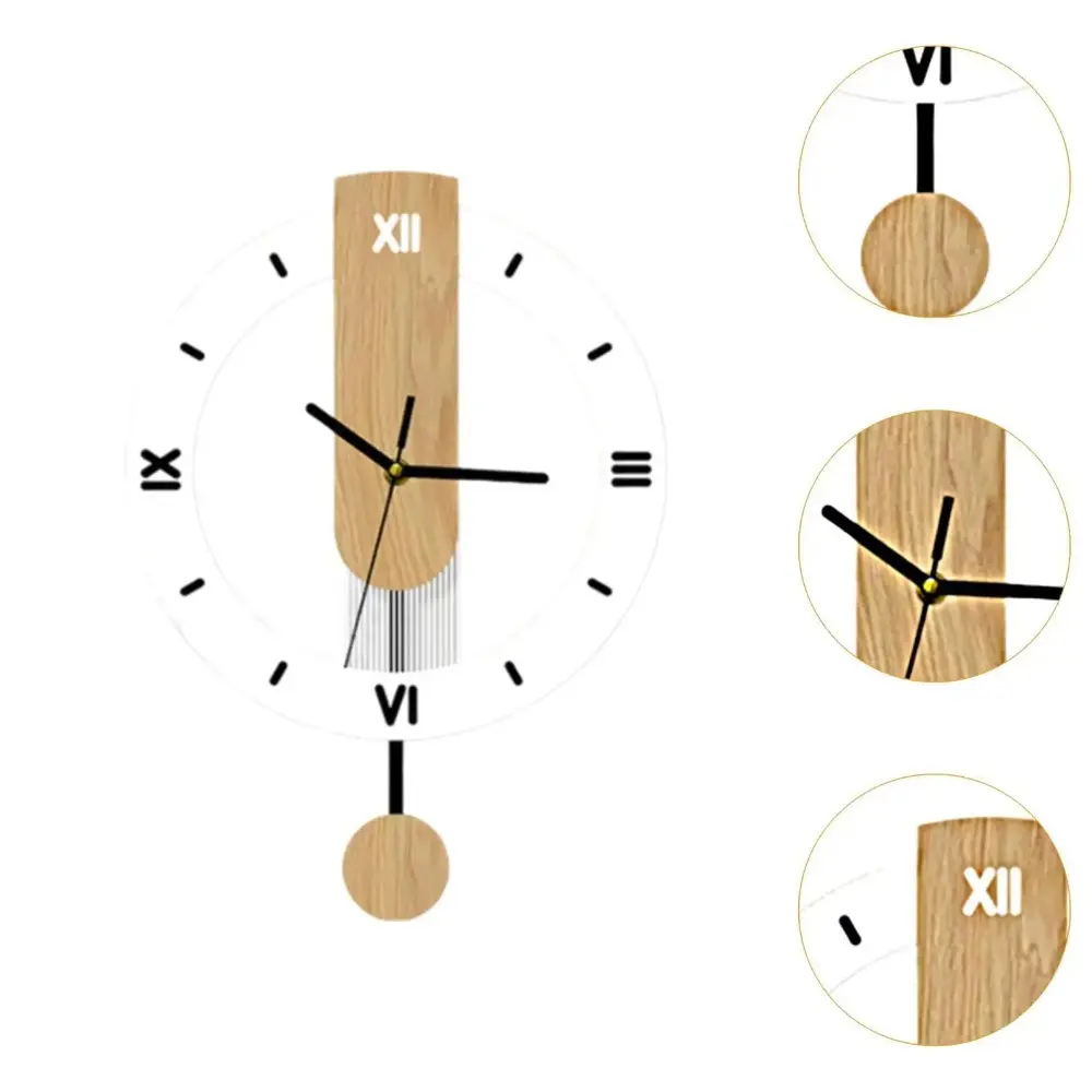 Creative Minimalist Hanging Clock Acrylic Silent Digital Wall Clock Vintage Scale Clock School
