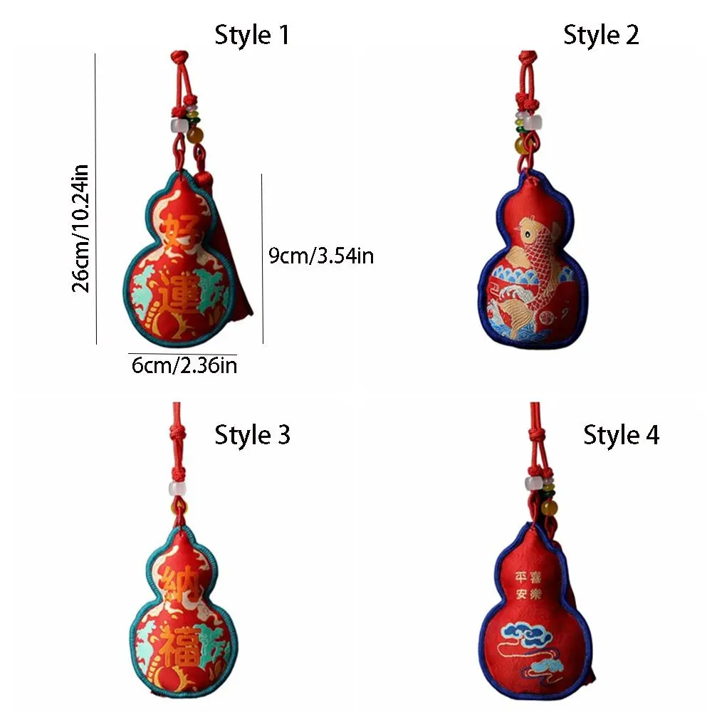 Blessing Embroidery Wormwood Gourd Sachet Cute Handmade Bag Natural Creative Sachet Pendant Car