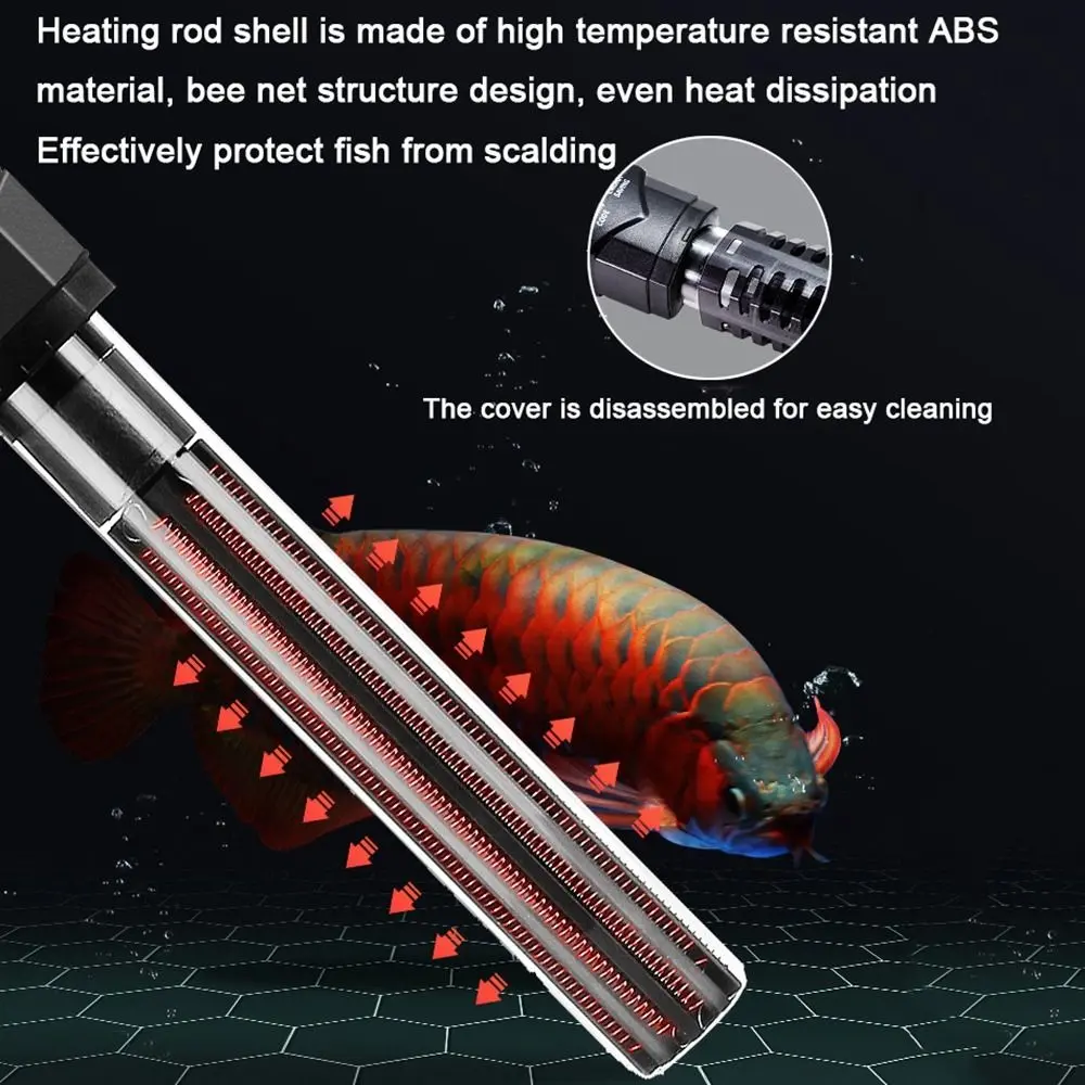 50-500W Fish Tank Heating Rod Leave Water Power Off LCD Display Digital Adjustable Water Heating Rod