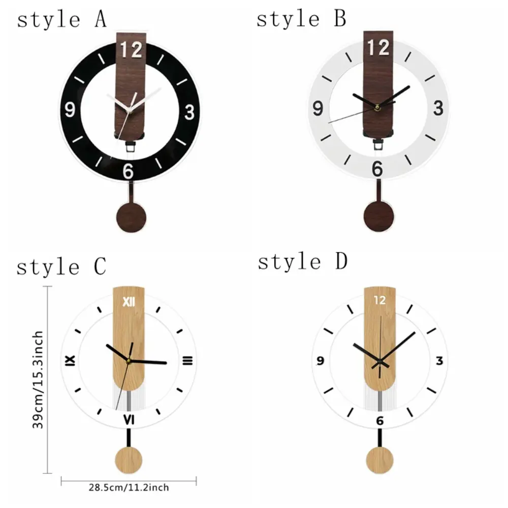 Creative Minimalist Hanging Clock Acrylic Silent Digital Wall Clock Vintage Scale Clock School