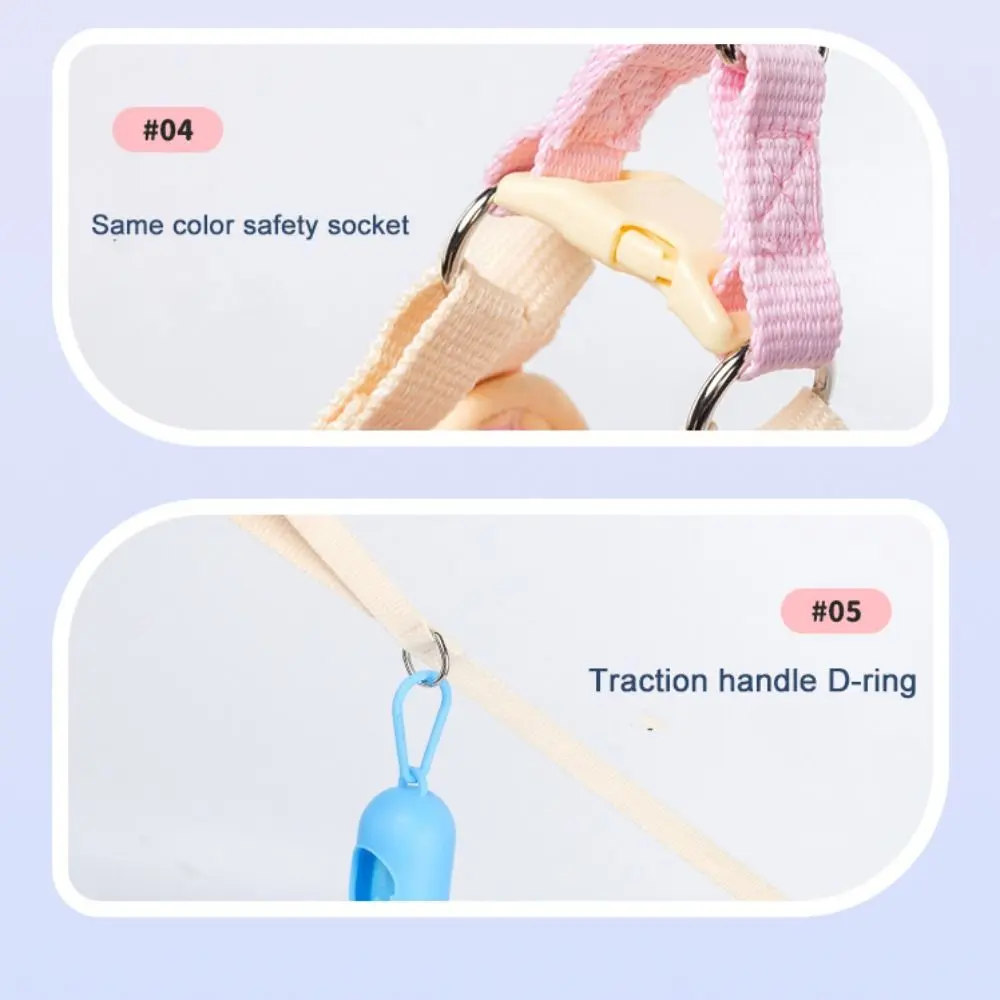 Adjustable Dog Bow Harness Splicing Comfortable Dog Chest Strap Breathable Candy Color Pet Traction Rope Pet Walking Training
