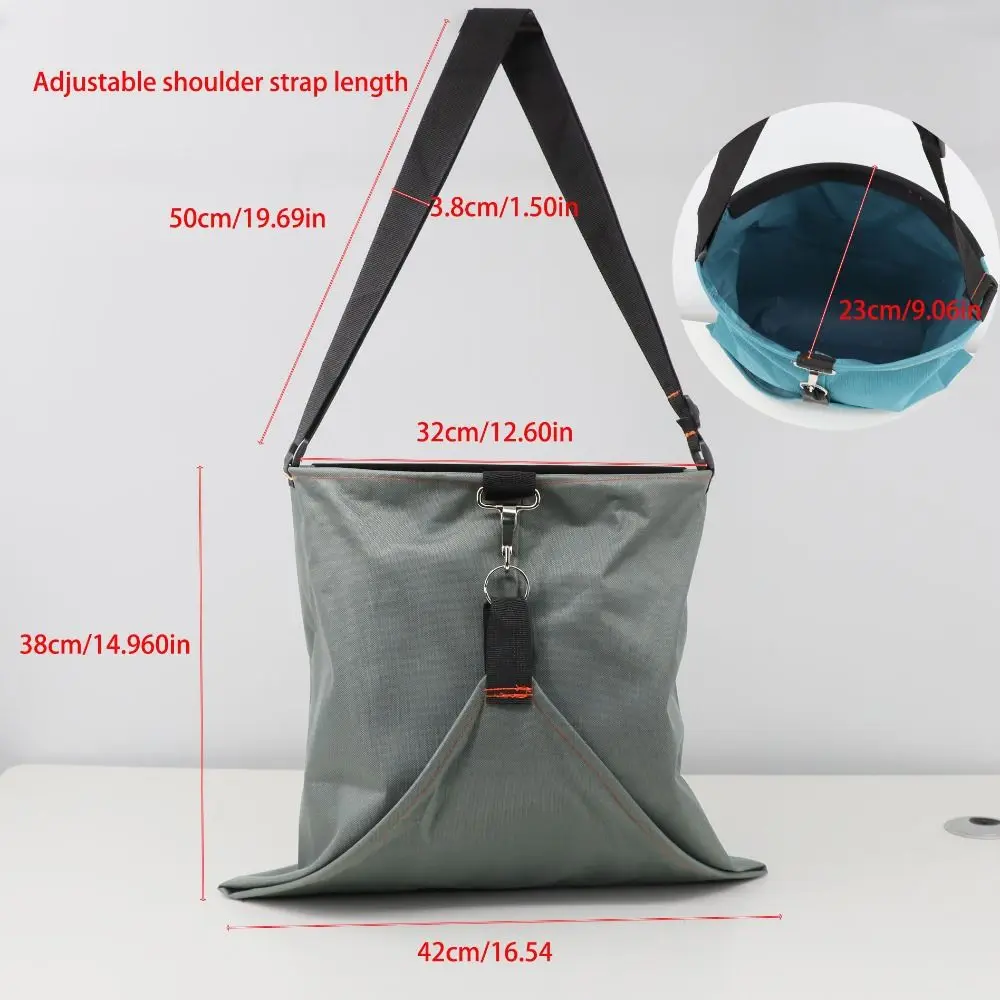 Washable Large Fruit Picking Bag Adjustable Strap Tear Resistance Harvest Picking Bag Quick Release Buckle Portable