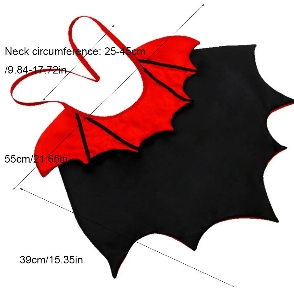 Cool Bat Transformation Halloween Pet Costume Stand-collar Comfortable Small Dog Knight Cape Easy To Wear Bow Kitten Dress Party