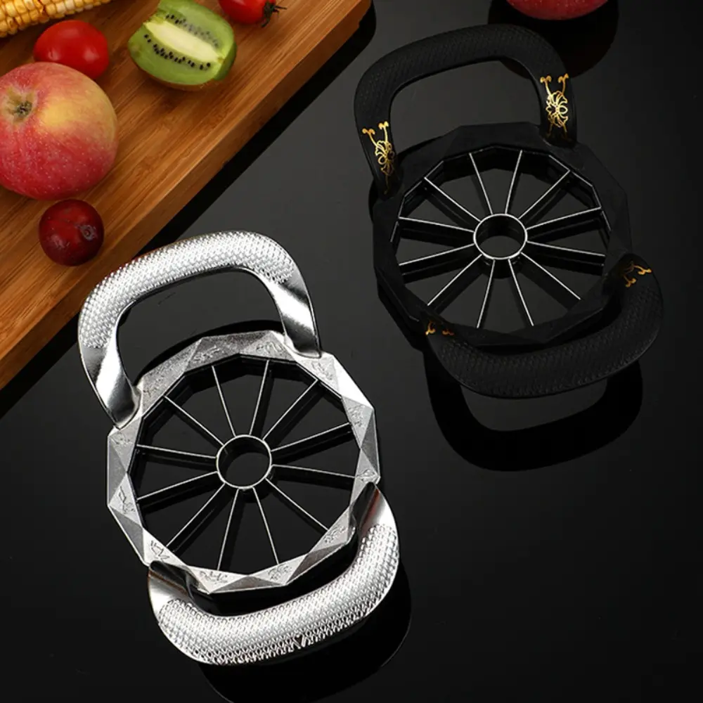 Durable 304 Stainless Steel Fruit Slicer Non-slip Handle Household Fruit Corer 8/12 Grids Thickened Fruit Cutter Party