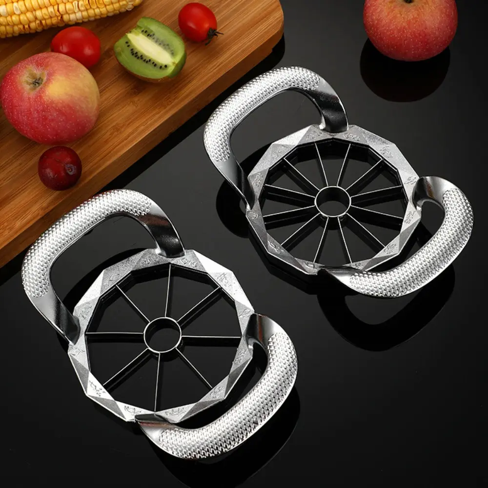 Durable 304 Stainless Steel Fruit Slicer Non-slip Handle Household Fruit Corer 8/12 Grids Thickened Fruit Cutter Party
