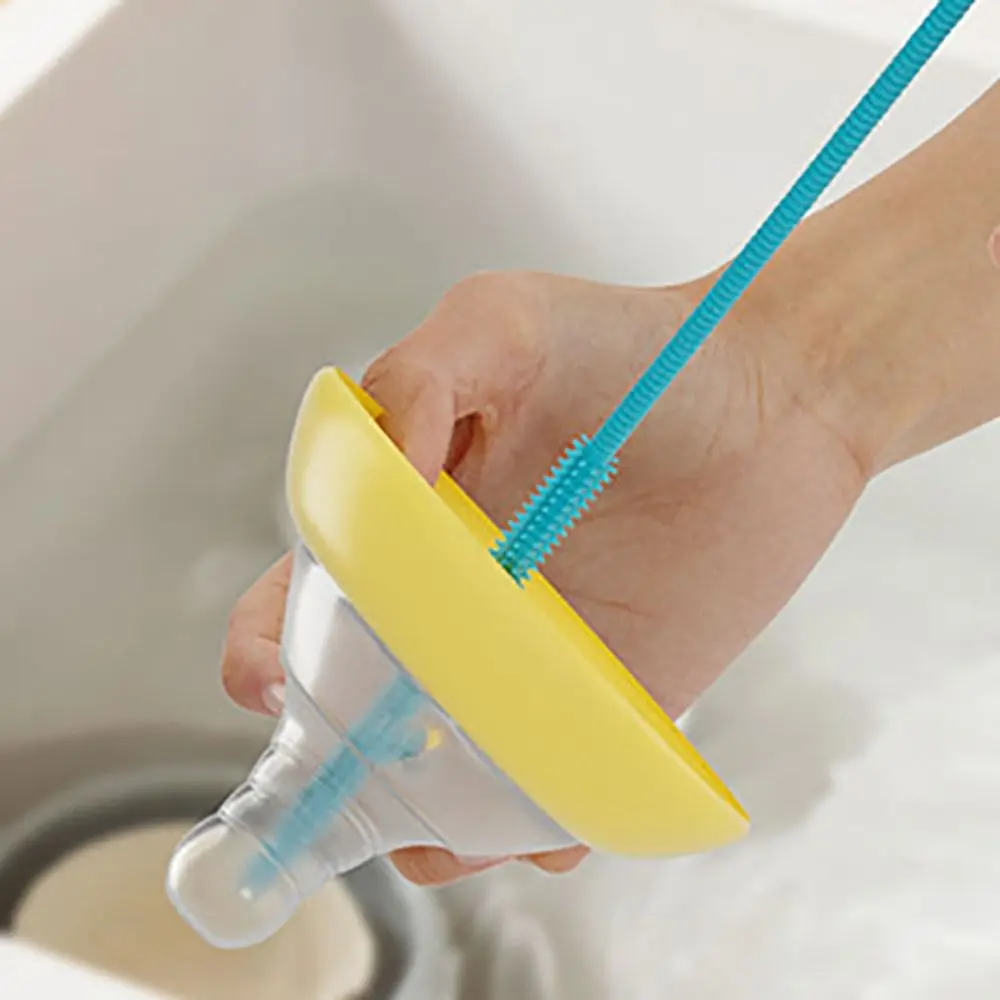 2pcs 6/8mm Silicone Straw Brushes Soft Extra Long Pipe Tube Cleaning Brush Heat Resistant Reusable Pacifier Brush
