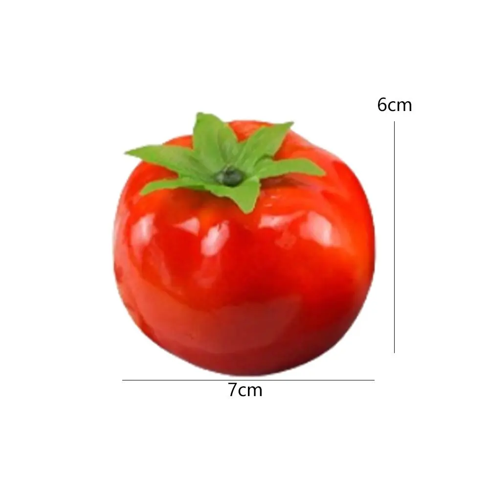 Fruit Model Mini Artificial Foam Tomato Ornament Cute Lifelike Simulation Tomato Handicrafts Fake Vegetables Home Kitchen Decor