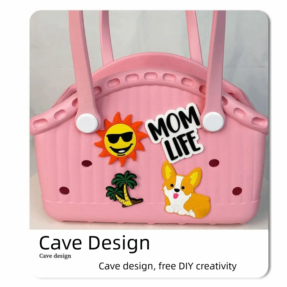 Breathable EVA Dog Carrier Bag Handheld Large Capacity DIY Beach Handbag with Hole Waterproof Portable Cat Tote Bag Shopper