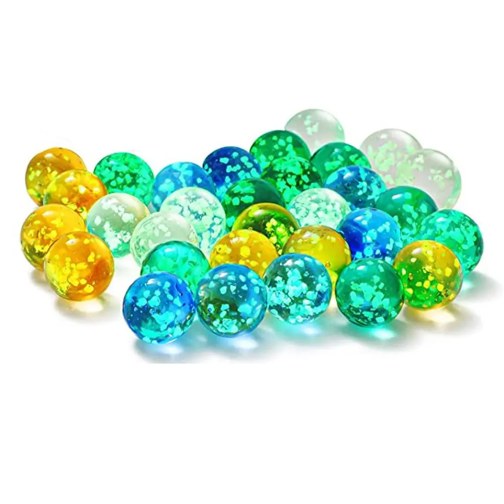 Game Fish Tank Marble Games Marble Run 16mm Bouncing Ball Glass Marbles Luminous Glass Ball Small Marbles Pinball Machine