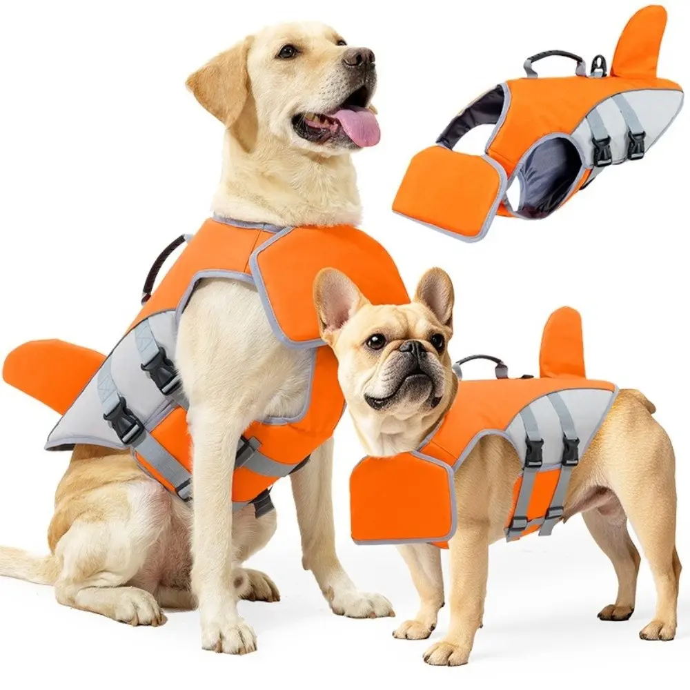 Safety Dog Life Jacket Quick-release Buckle Adjustable Strap Pet Flotation Vest Water Protection High Buoyancy Dog Swimming Vest