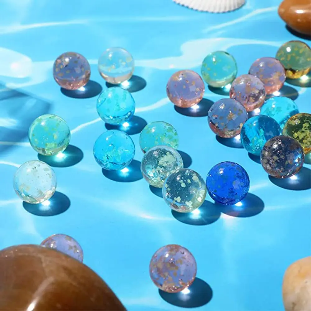Game Fish Tank Marble Games Marble Run 16mm Bouncing Ball Glass Marbles Luminous Glass Ball Small Marbles Pinball Machine