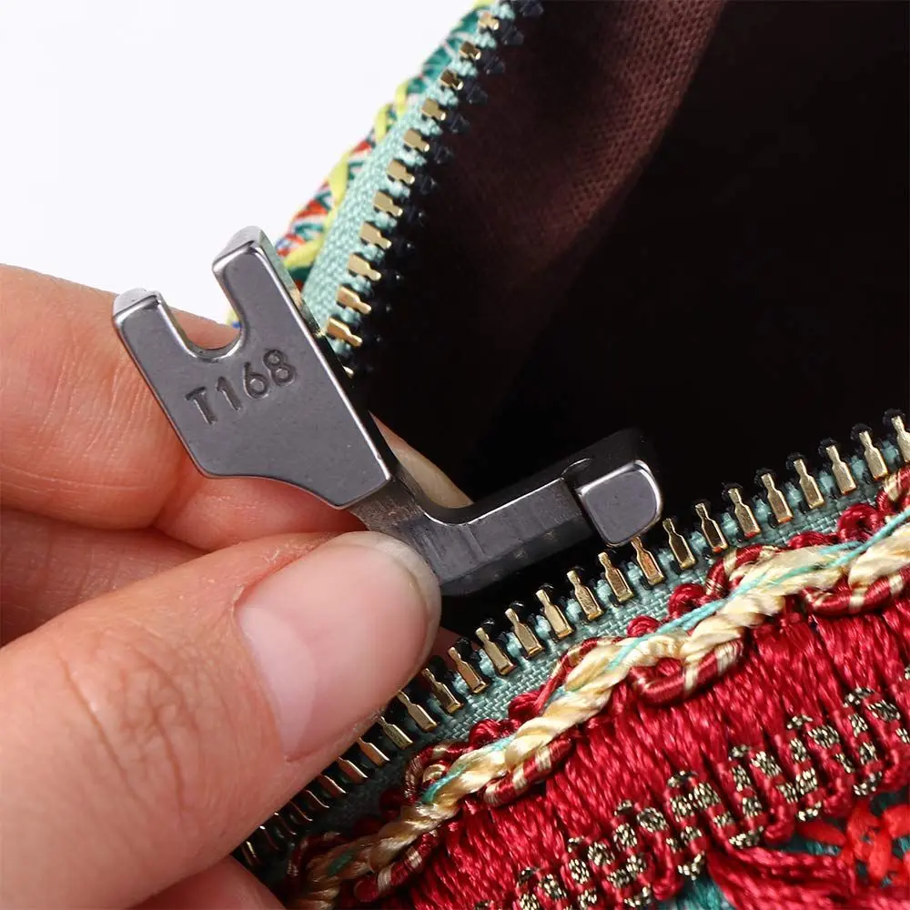 Sturdy Labor-saving Thin Steel Sewing Machine Single-Sided Sewing Accessories Sewing Tools #S518L/T168 Zipper Presser Foot